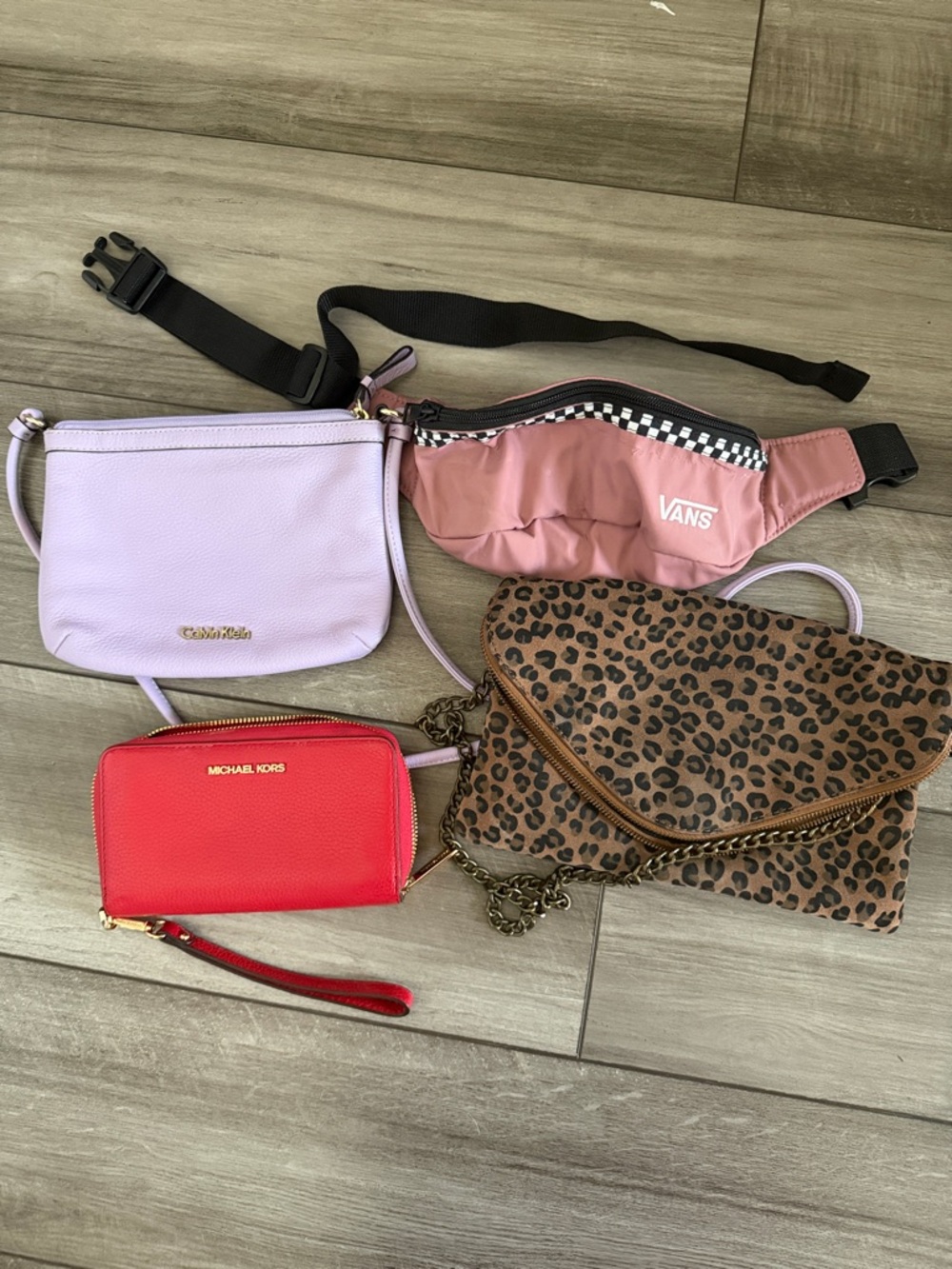 Michael Kors Red Leather Wristlet Wallet, Calvin klien bag, assorted